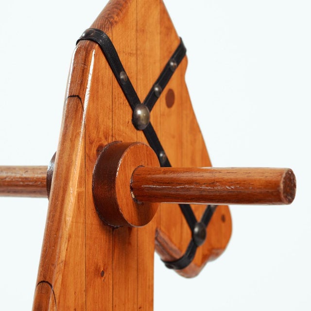 Large Vintage Dutch Rocking Horse in Pine, 1960s For Sale - Image 10 of 16