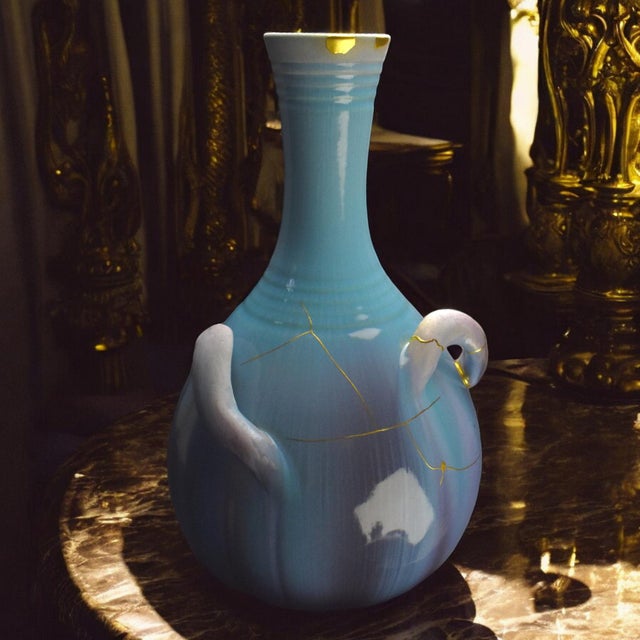 Art Nouveau Vase by Myriam Greff for Pierre Perret For Sale - Image 6 of 8