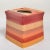 1980s Hues of Orange Square Glazed Ceramic Tissue Box Cover Minimalism For Sale - Image 12 of 12