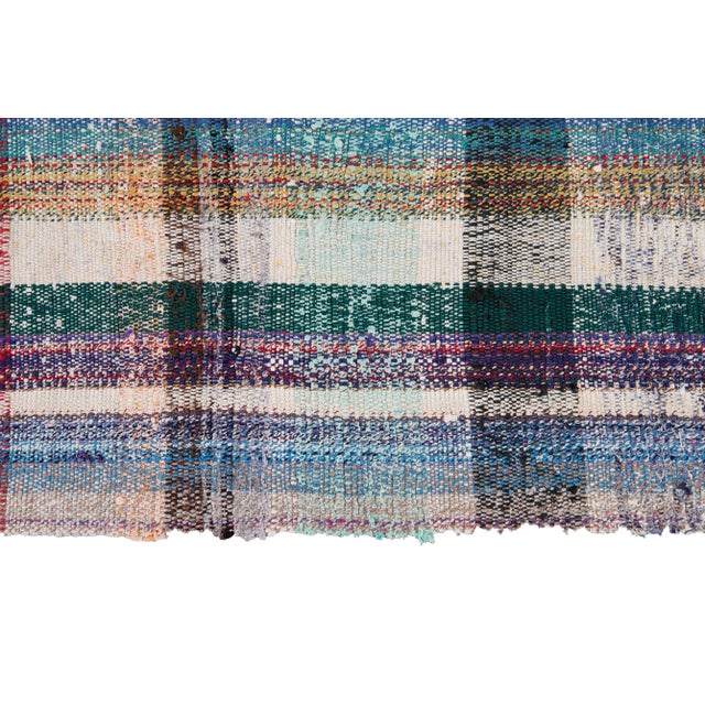 Vintage Flat-Weave Wool Runner 4 X 13 For Sale In New York - Image 6 of 13