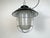 Metal Industrial Black Enamel Factory Hanging Lamp from Elektrosvit, 1960s For Sale - Image 7 of 15