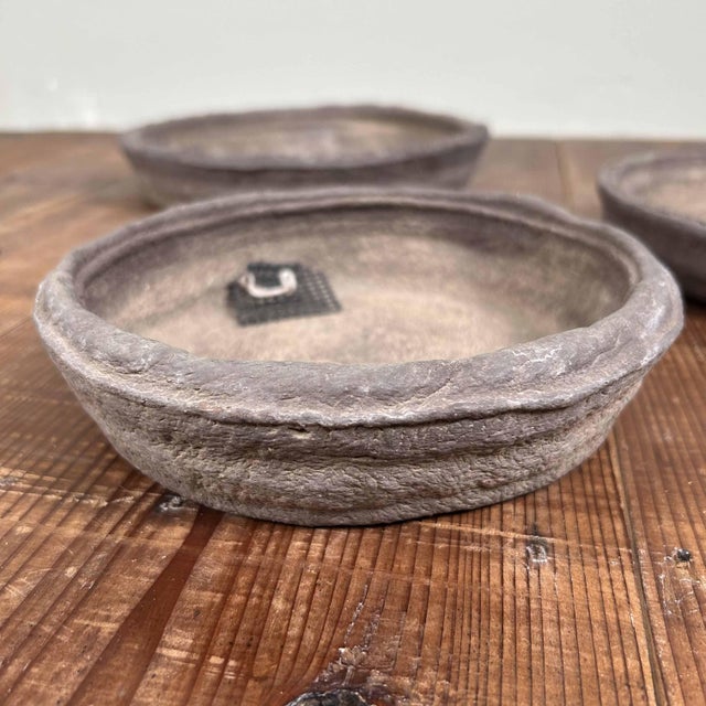 Vintage Round Bonsai Pots, Japan, 1950s, Set of 3 For Sale - Image 14 of 18