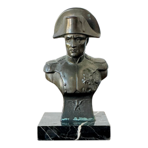 Vintage Patinated Bronze Bust of Napoleon