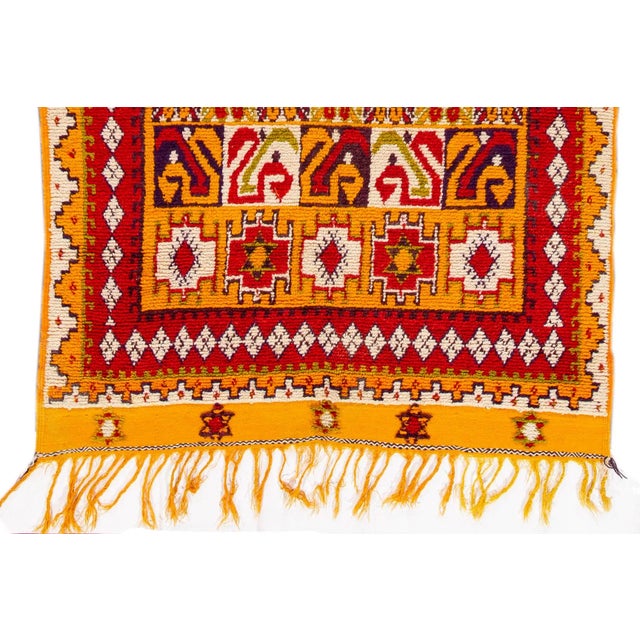 Mid 20th Century Mid-20th Century Vintage Moroccan Wool Rug For Sale - Image 5 of 11