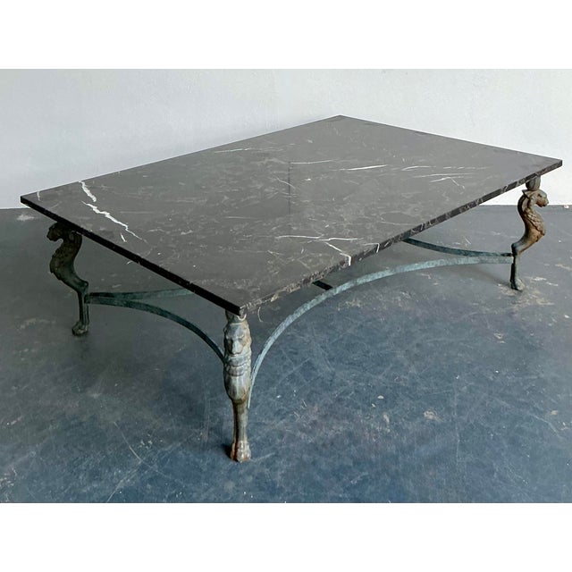 Late 20th Century Vintage Regency Verdigris Coffee Table For Sale - Image 5 of 9