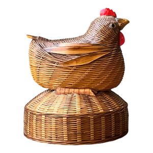 Vintage Shanghai Weave Rooster Music Box