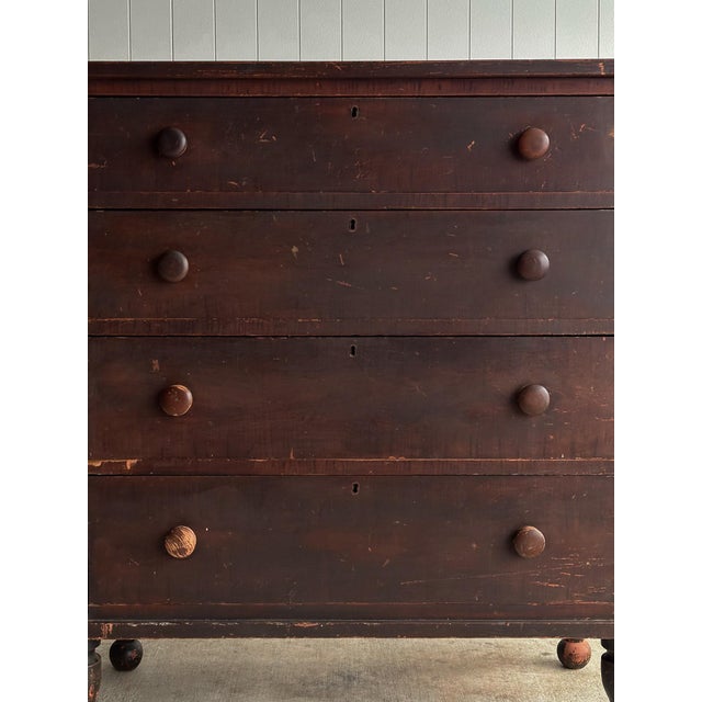 19th Century Painted Pine Chest of Drawers For Sale - Image 16 of 18