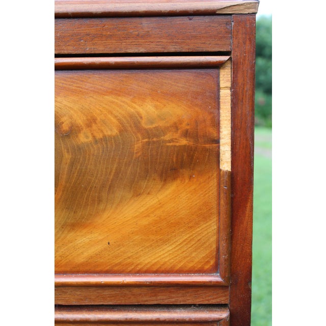 Antique Empire Linen Press Crafted by W. A. Willcocks of Guernsey For Sale - Image 6 of 18