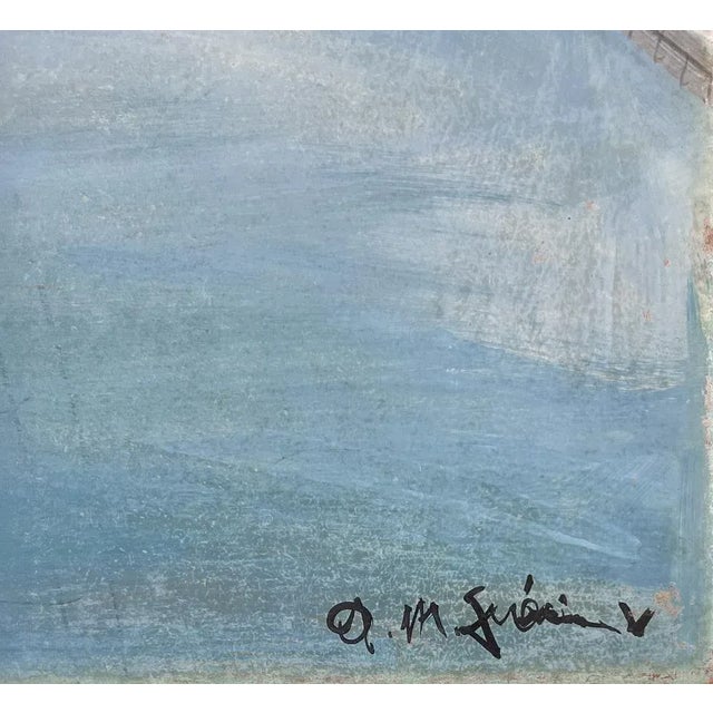 Modern Armand Marie Guérin, Piles of Yellow Sand, Paris, Oil on Wood, 1970s For Sale - Image 3 of 13