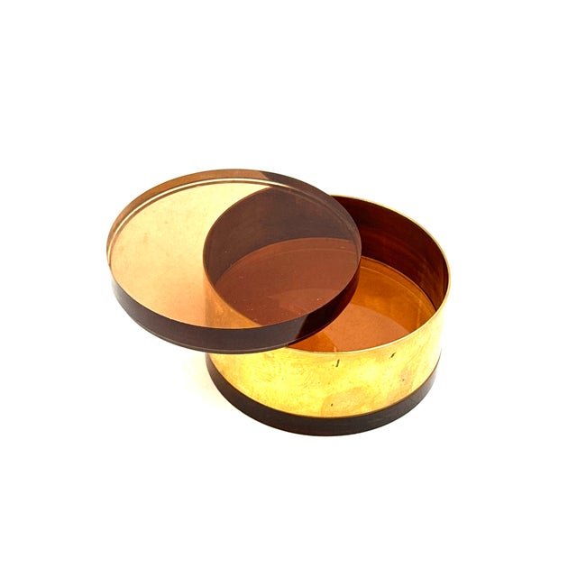 Mid-Century Cylindrical Jewelry Box, Italy 1970s For Sale - Image 10 of 10