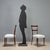 Elegant set of four chairs dating back to the 1950s, crafted from fine mahogany wood. The structure is distinguished by...