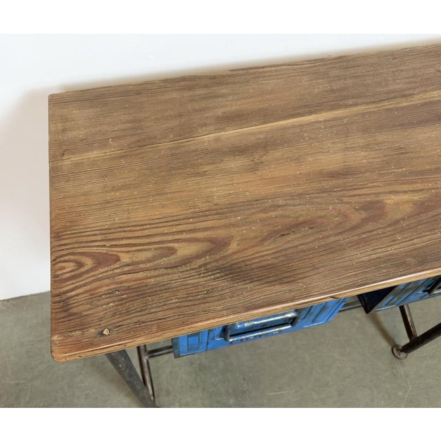Vintage Industrial Worktable, 1960s For Sale - Image 9 of 18