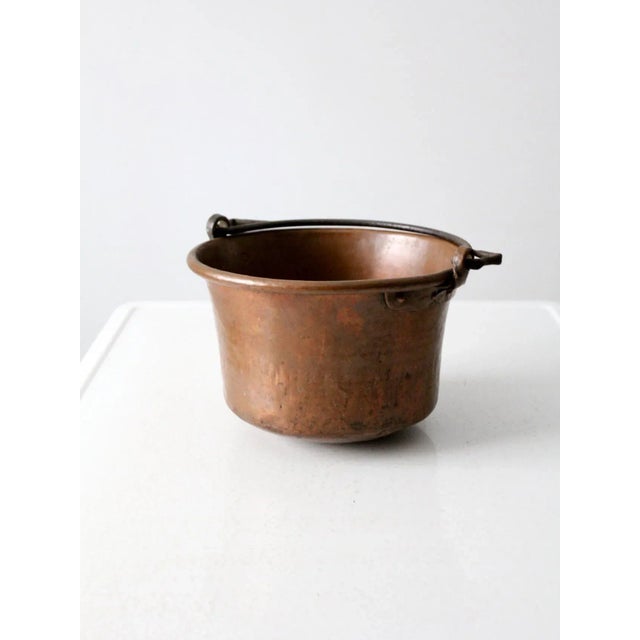 Farmhouse Antique Copper Hearth Pot For Sale - Image 3 of 12