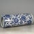 Blue & White Porcelain Floral Brush Pot For Sale - Image 4 of 9