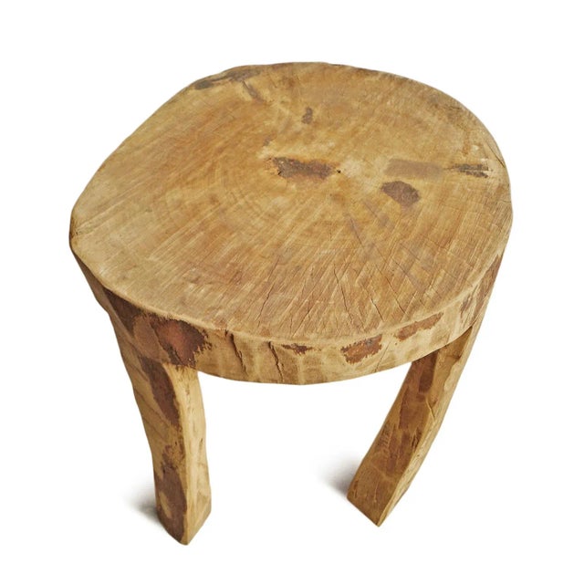 2020s Contemporary Rustic Naga Three Leg Wood Table For Sale - Image 5 of 8