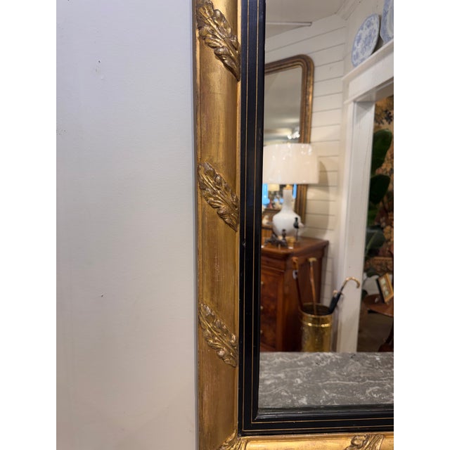 19th Century 19th Century Ebony and Gold Restoration Mirror For Sale - Image 5 of 9