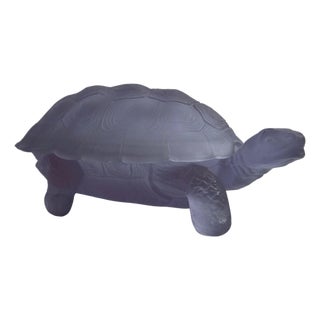 Glass Turtle by Curt Schlevogt Neodymium, 1960s For Sale