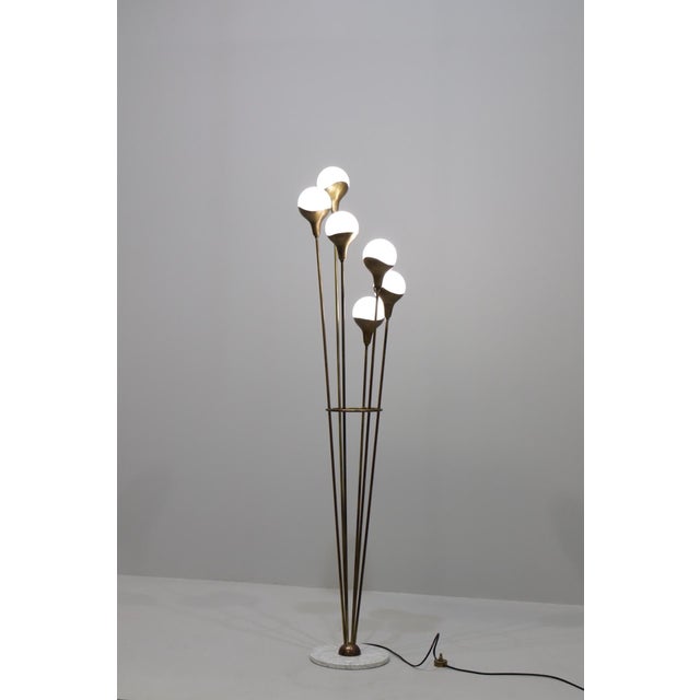 White Vintage Tree Floor Lamp from Stilnovo, 1960s For Sale - Image 8 of 15