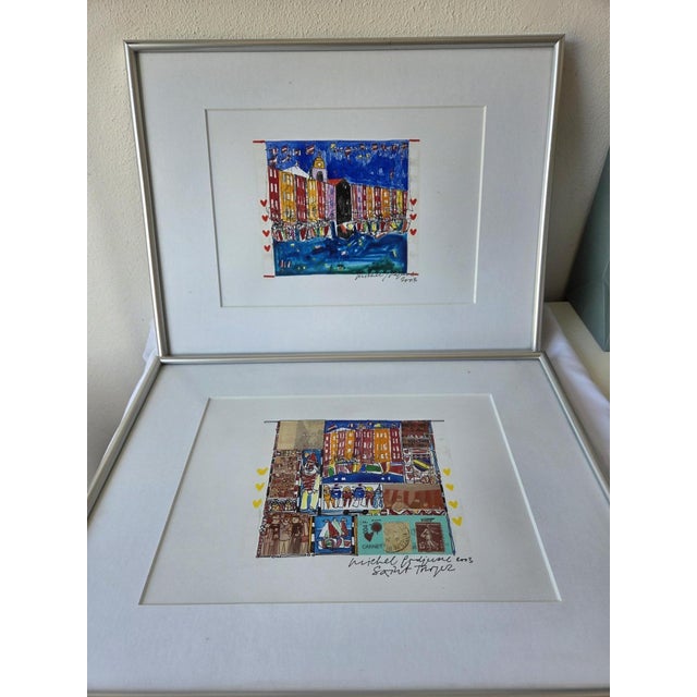 White Michel Godjevac, Collages, 2003, Mixed Media, Set of 2 For Sale - Image 8 of 8