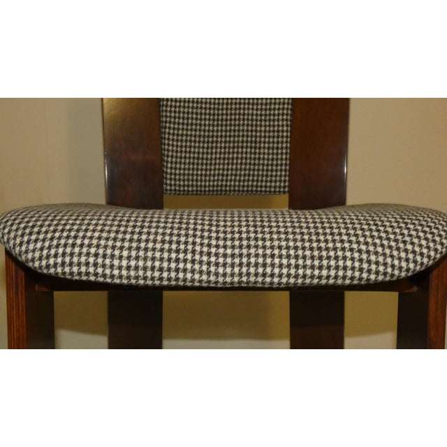 Chairs in Wood and Tweed by Acerbis International, Italy 1980s, Set of 4 For Sale - Image 14 of 18