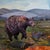 Bear I Am Afraid Of by Caitlin Hurd | Oil on canvas Bear walking through a vibrant landscape. For Sale