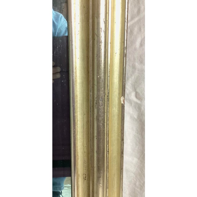 Mid 19th Century Antique Large Lemon Gold Wall Mirror 25 1/2” X 41 1/2” For Sale - Image 5 of 10
