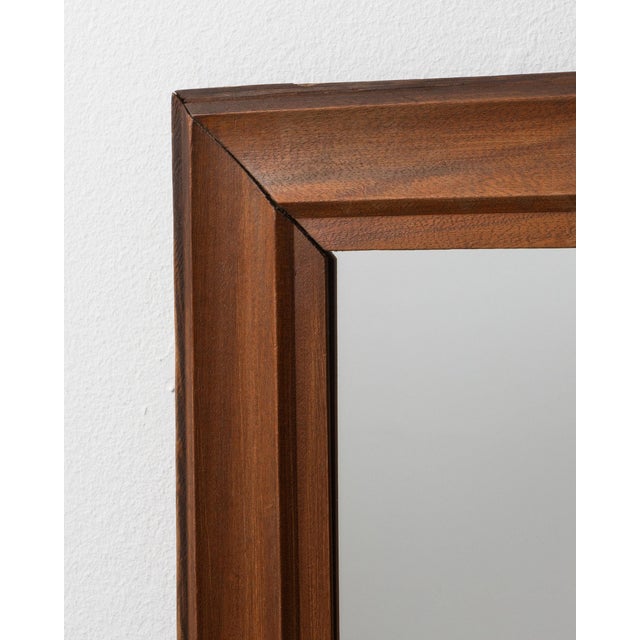 French 19th Century France Tan Wood Mirror For Sale - Image 3 of 8
