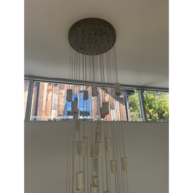 Ceramic Custom Made Porcelain Chandelier For Sale - Image 7 of 8