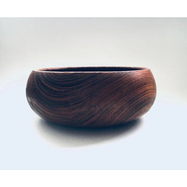 Mid-Century Scandinavian Round Teak Bowl Set, Denmark, 1960s, Set of 2 For Sale - Image 6 of 12