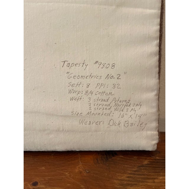 1970s 1970s Modern Weaving of Shapes Textile Art For Sale - Image 5 of 6