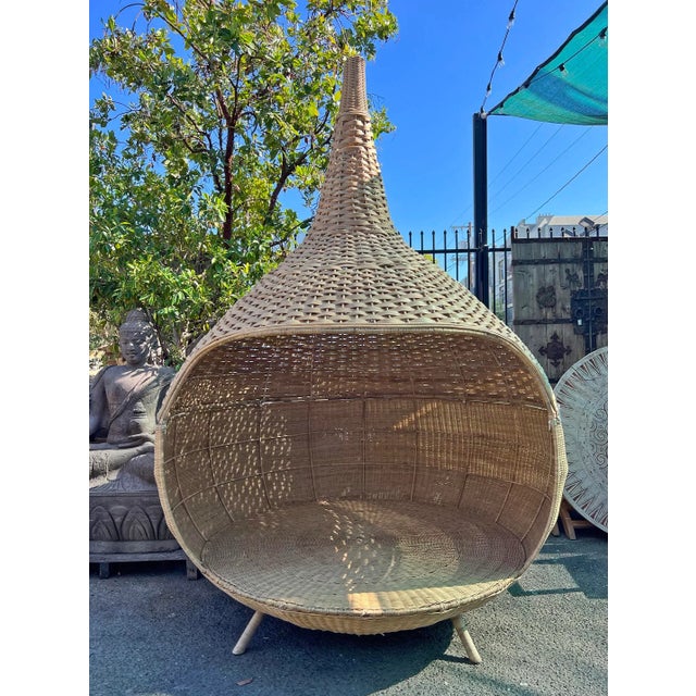 Vintage Rattan Nest Daybed For Sale - Image 4 of 9