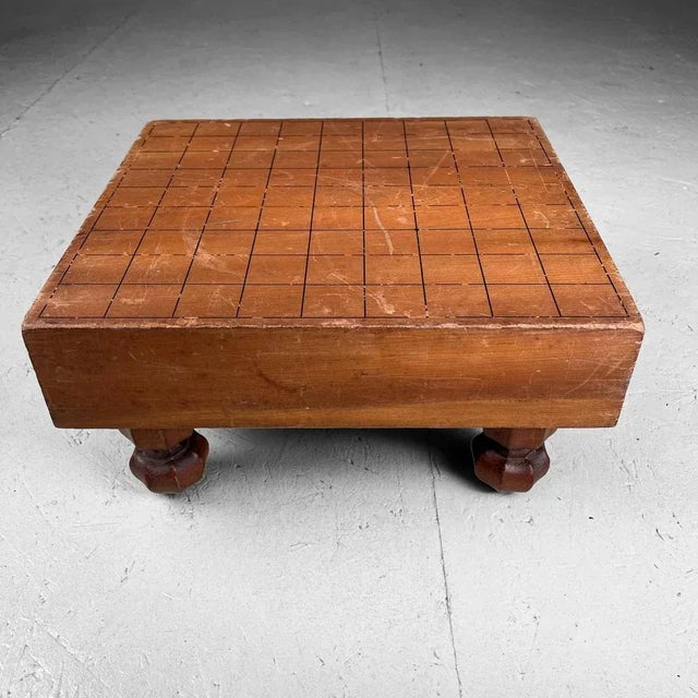 Decorative Shogi game board made of keyaki wood from Japan. Dated on the underside. Lovely to use as a small side table or...