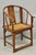 Antique Chinese Elm Hardwood Horseshoe Oriental Huanghuali Lounge Arm Chair For Sale - Image 16 of 16