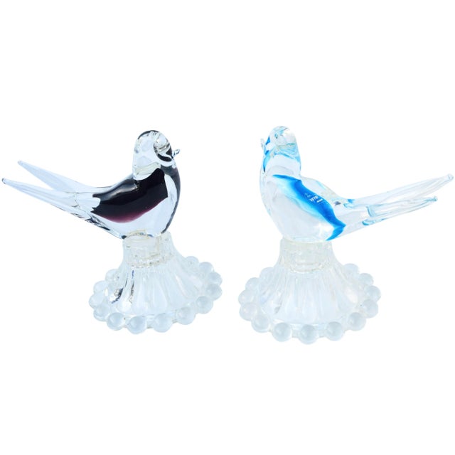 Mid 20th Century Handblown Vetri DI Murano Italian Art Glass Birds - a Pair For Sale - Image 10 of 10