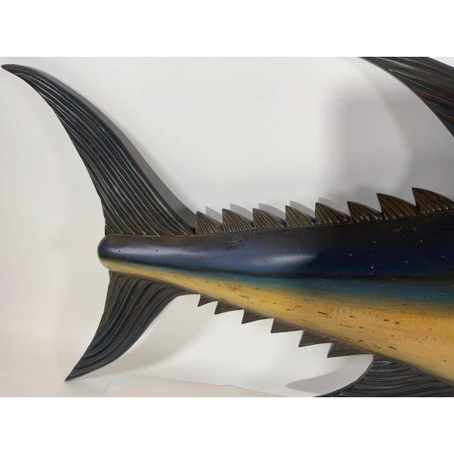 Carved Tuna Fish with Painted Finish For Sale - Image 12 of 12