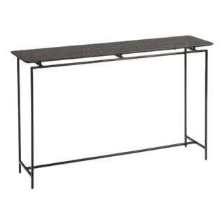 Oréko Rectangular Lava Stone and Metal Console Table by AM.PM, 2010s For Sale