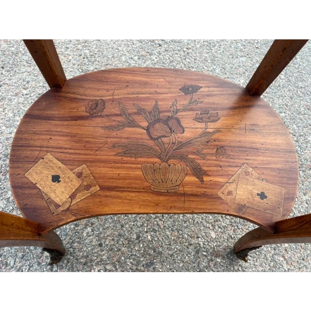 Antique Inlaid Kidney Shaped Table For Sale - Image 12 of 18