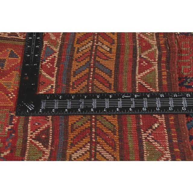 Textile Antique Afghan Bashir Rug, 05'07 X 12'06 For Sale - Image 7 of 10
