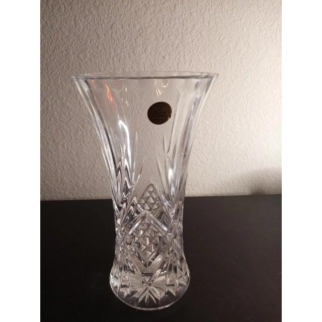 1960s Vintage Cristal D’ Arques France Star Pattern 24% Lead Crystal Vase For Sale In Dallas - Image 6 of 6