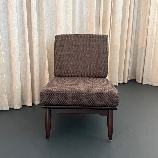 1960s Scandinavian Modern Ebonized Slipper Lounge Chair For Sale - Image 4 of 9