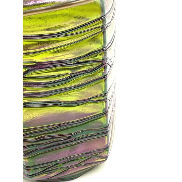 Art Nouveau Iridescent Glass Cookies Jar from Pallme & König, Austria, 1910s For Sale - Image 5 of 18