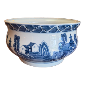 Port 68 Blue & White Chinoiserie Porcelain Centerpiece Bowl