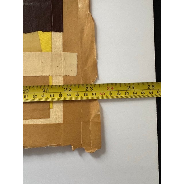 1970s Barbara Beck Mid Century Modern Paper Collage on Paper. 1976 For Sale - Image 5 of 6