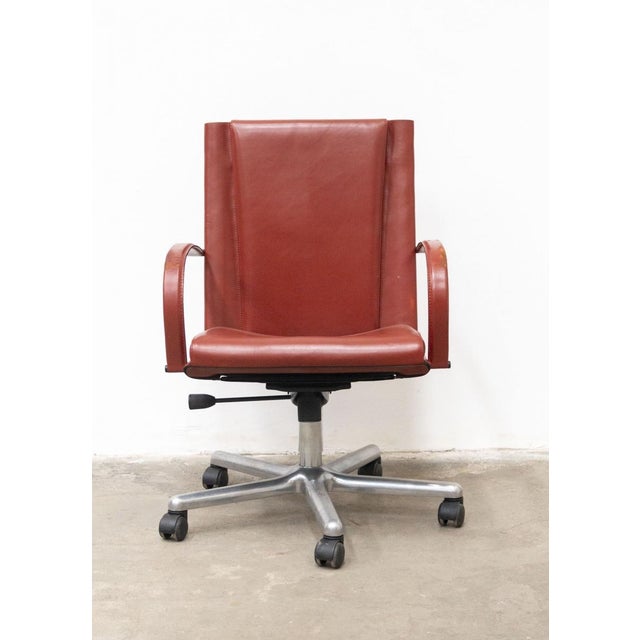 vintage Leather Chairs by Matteo Grassi, 1980s, Set of 3 For Sale - Image 15 of 18