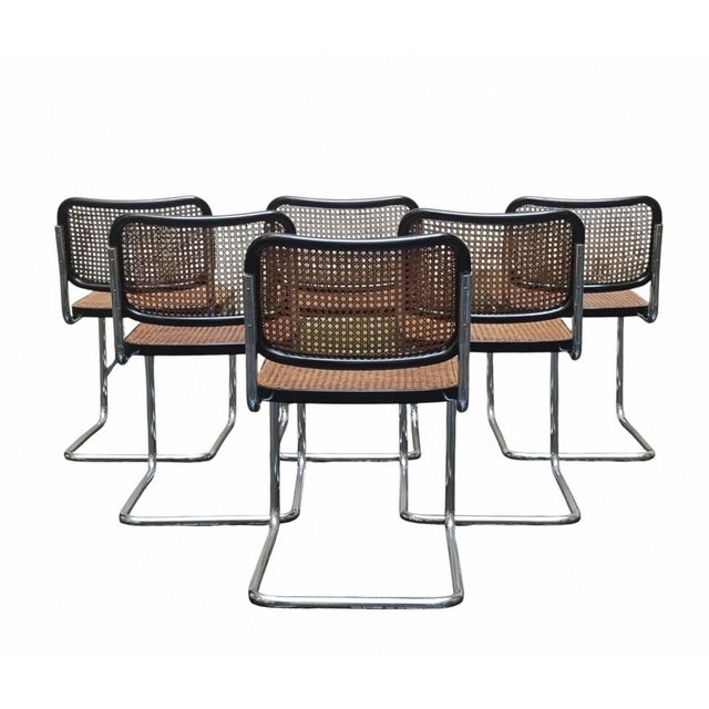 Cesca Chairs by Marcel Breuer for Gavina, Italy, 1970s, Set of 6 For Sale - Image 6 of 9