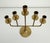 Vintage circa 1960s modernist style candelabra candle holder in the style of Swedish designer Gunnar Ander. The brass...