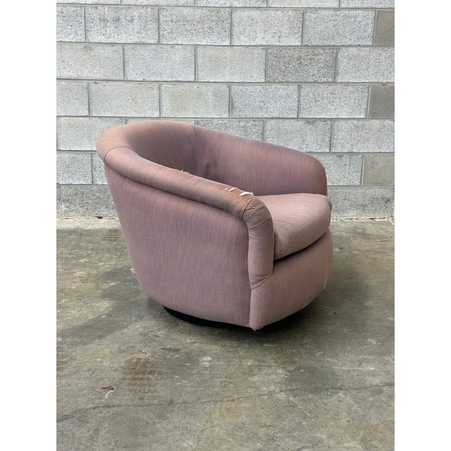 1990s 1990s Milo Baughman for Thayer Coggin Swivel and Tilt Chair For Sale - Image 5 of 10