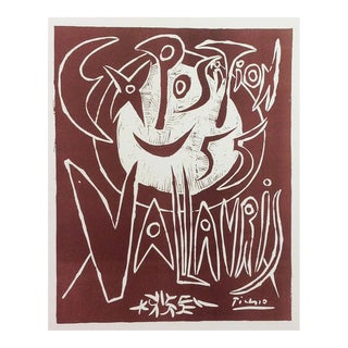 1959 Picasso Lithograph 77, Expo Vallauris, Art in Posters For Sale