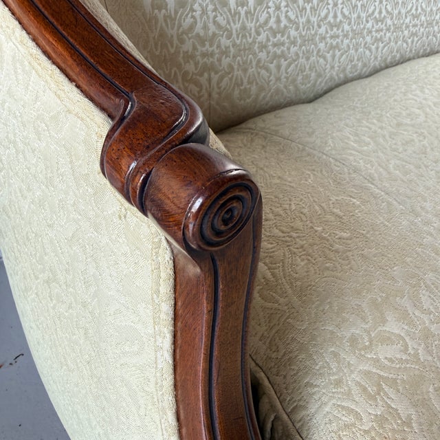 Antique Wood Framed Hickory Chair Sofa For Sale - Image 10 of 14