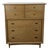Mid Century Modern Highboy Dresser With Limed Walnut Finish For Sale